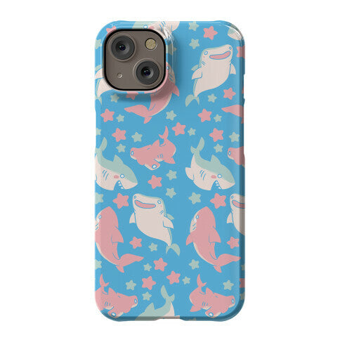 Happy Shark Pattern Phone Case
